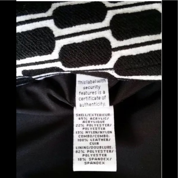 DVF Diane Von Furstenburg Honeycomb Biker Jacket with Leather Trim Size 8 - Picture 8 of 8